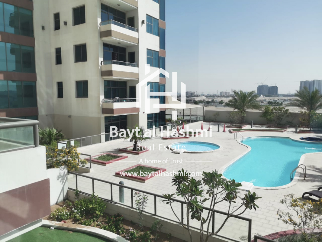 SPACIOUS 2 BEDROOM APARTMENT for rent with Big Balconies middle floor in Avenue Residence 2, Al Furjan