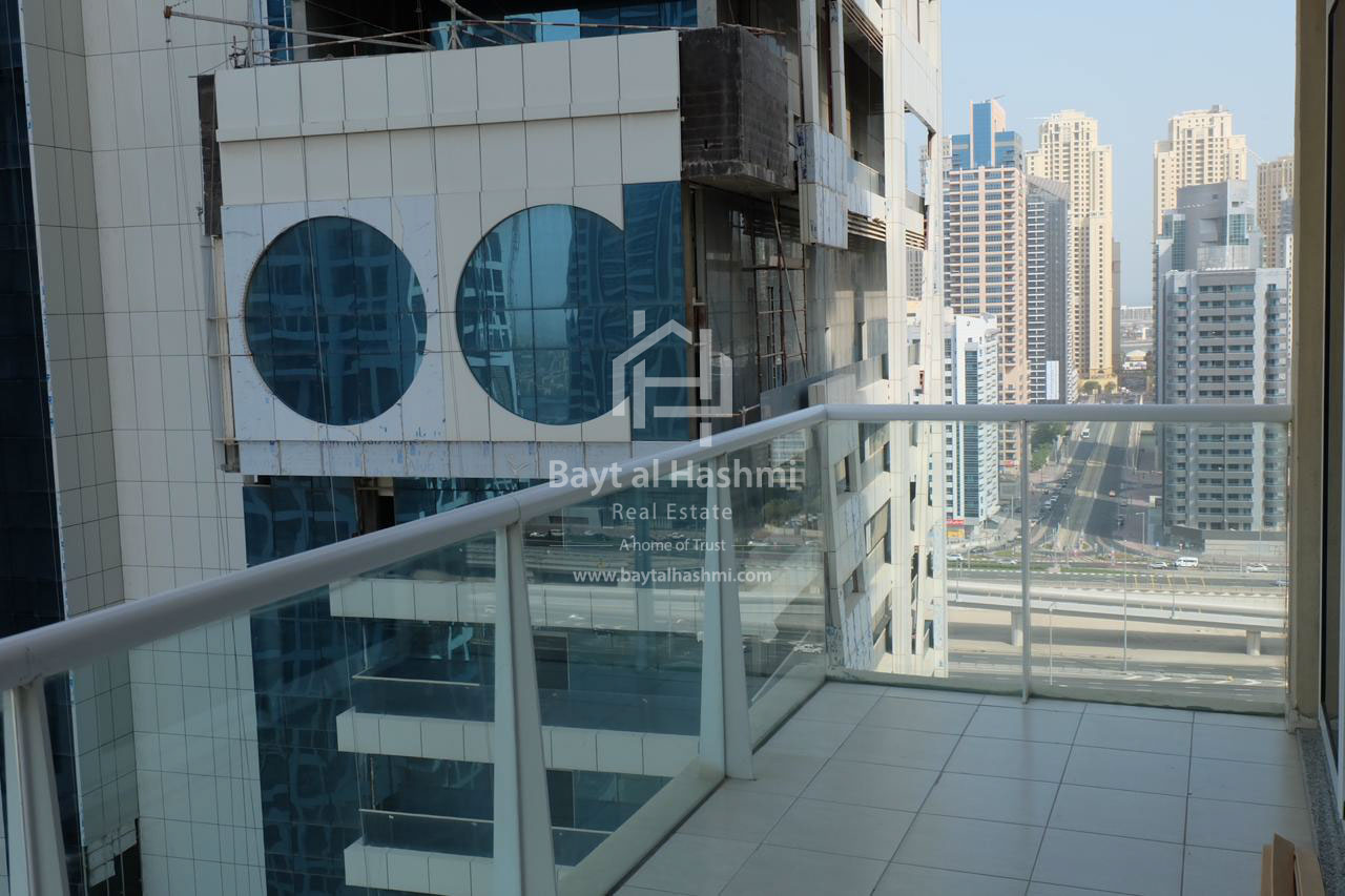 Fully furnished 1 Bedroom with Balcony In Lake View Tower, Cluster B, JLT, Sheikh Zayed road view. AED 62,000 in 4 Cheques